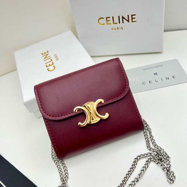 CELINE セリーヌ celine スモール ウォレット 新品 ミニ フラップ 三 ...